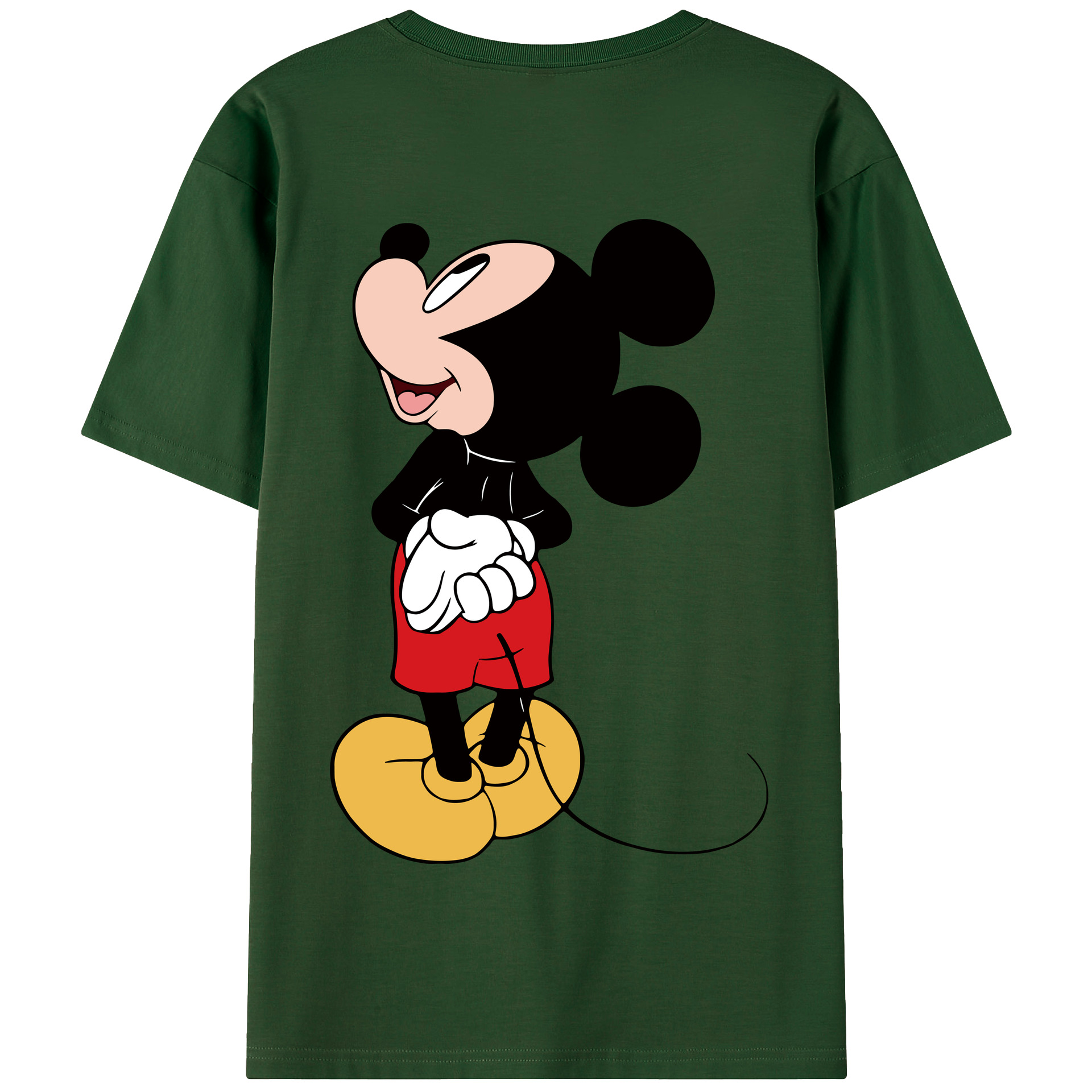 （画像用） ミッキーマウス Mickey Mouse 綿100％半袖Tシャツ（背面プリント）